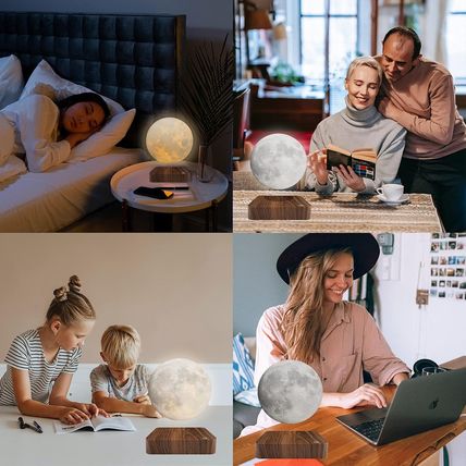 Levitating Moon Lamp, Magnetic Floating Moon Lamp Spinning Luna Night Light with