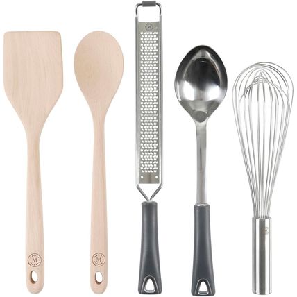 Martha Stewart 10 Piece Tools and Gadget Set W/Ceramic Crock - Grey