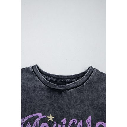 Black Nashville Tennessee Graphic Mineral Washed Vintage Tee