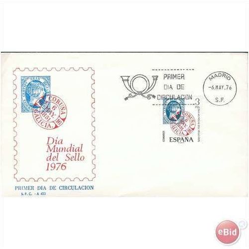 Spain FDC 1976 - SG 2363 - Stamp Day - dia mundial del sello