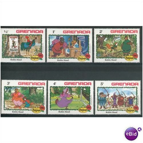 Grenada stamps 1982 - SG 1222-1227 - Christmas Disney's Robin Hood part set MNH