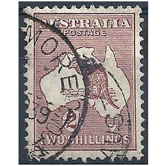 Australia 1935 SG134 2s Maroon Fine Used.