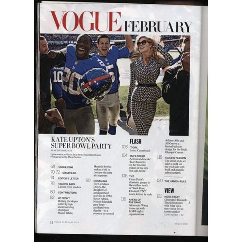 LENA DUNHAM Vogue magazine Feb. 2014 'THE NEW QUEEN OF COMEDY" KATE UPTON