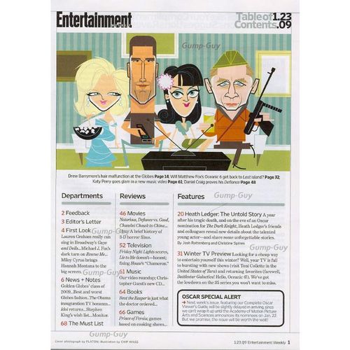 Entertainment Weekly #1031 Heath Ledger Lauren Graham Miley Cyrus Movie Rescue M