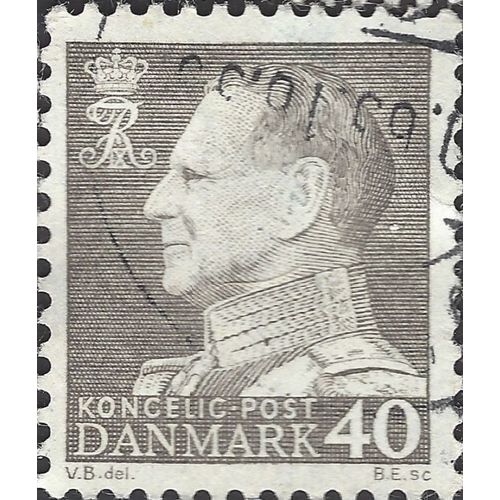 DENMARK, King Frederick IX, grey 1961, 40ore