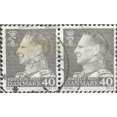 DENMARK, King Frederick IX (pair), grey 1961, 40ore