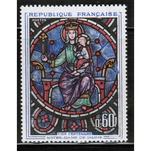 1964 France - Sc# 1090 Mint NH - Art / Notre Dame Cathedral Window 0.60 Fr.