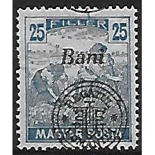 Mi 68 II: 25 b. blue Overprinted Hungarian Definitive Stamp: Harvesters