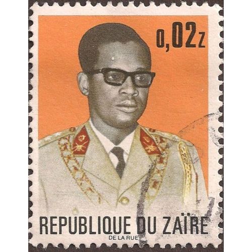 ZAIRE, President Joseph D. Mobutu, orange 1973, 0.02Z