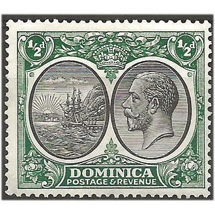 Dominica 1923 SG71 1/2d Black & Green Mounted Mint ....