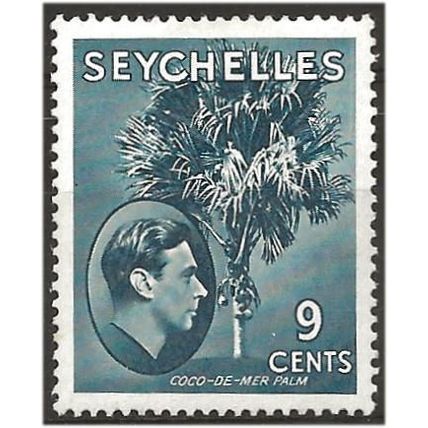 Seychelles 1941 SG138a 9c Grey-Blue CSP Mounted Mint .. ...