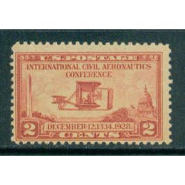 649 2c Wright Airplane Just Clears MNH T0085