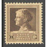 878 10c Jane Addams Fine MNH GA0416
