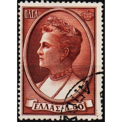 Greece. 1956 50L S.G.750 Used