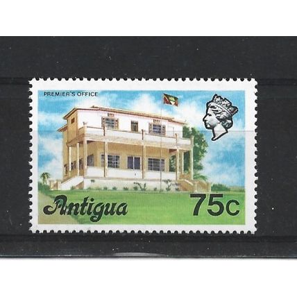 Antigua.SG482A 75c Premier's Office.Mounted Mint.Oct23