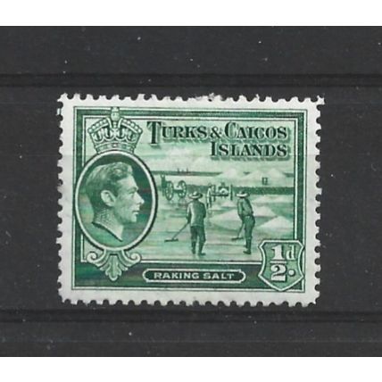 Turks&Caicos.SG195 1/2d Raking Salt (Green).Colour Unchecked.Mounted Mint.Aug24m