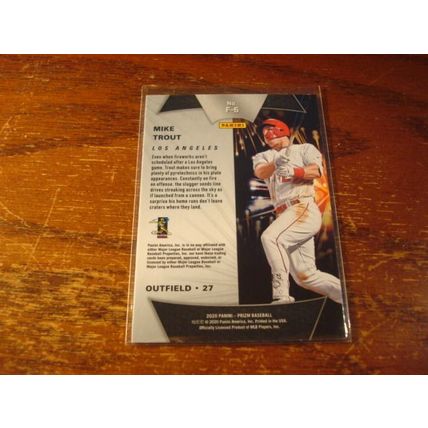 2020 Panini Prizm, Fireworks Insert, MIKE TROUT, Angels # F-6