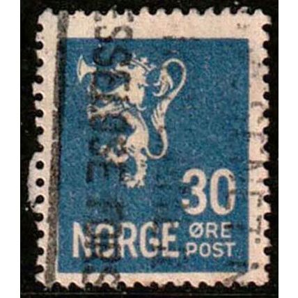 Norway 1927 Lion 30ore Used Stamp
