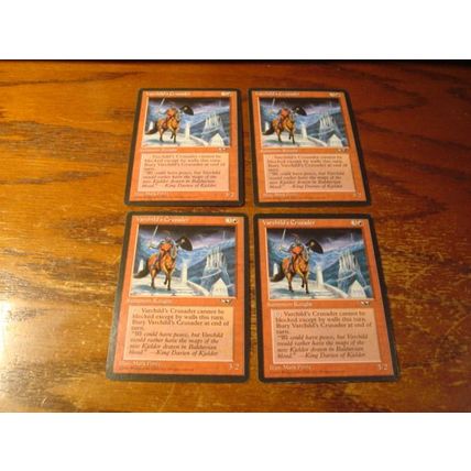 Magic the Gathering, MTG, 4-cards, 1996, VARCHILD'S CRUSADER