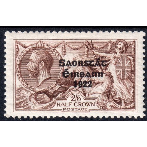 1925 IRELAND Sg83 2s6d CHOCOLATE-BROWN (NARROW DATE) MOUNTED MINT (G143)