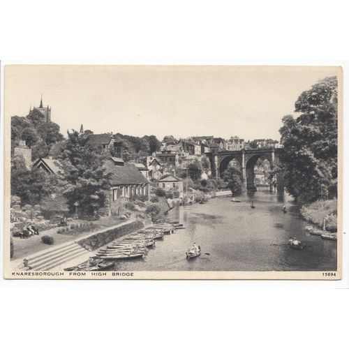 Knaresborough from High Bridge North Yorkshire Postcard 15694