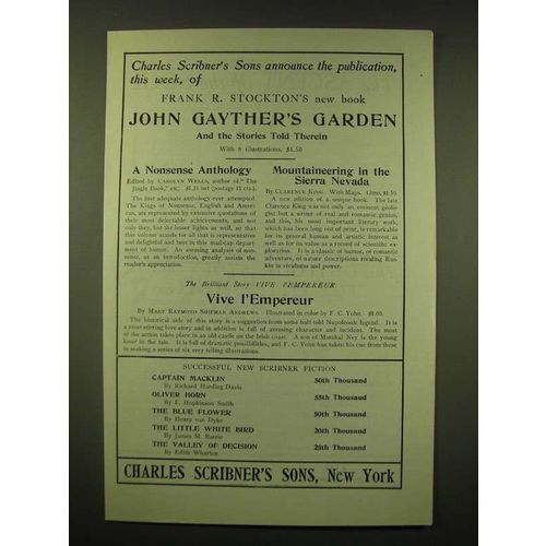 1902 Charles Scribner's Sons Ad - Charles Scribner's Sons announce