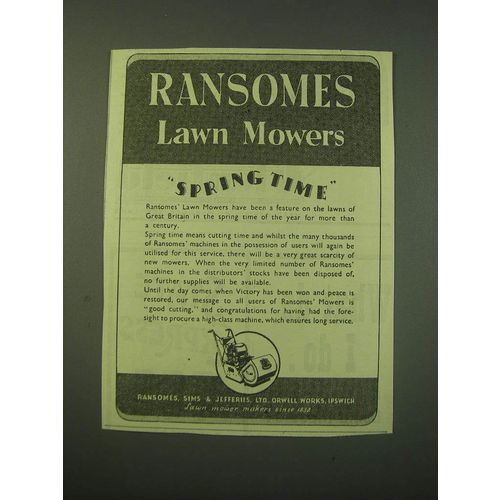 1942 Ransomes Lawn Mowers Ad - Ransomes Lawn Mowers Spring Time