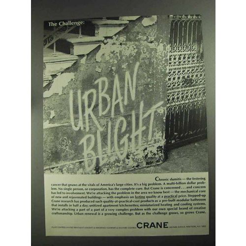 1968 Crane Water Systems Ad - Urban Blight
