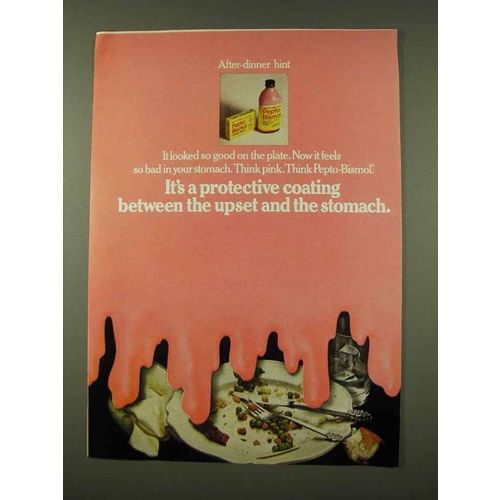 1973 Pepto-Bismol Medicine Ad - After-Dinner Hint