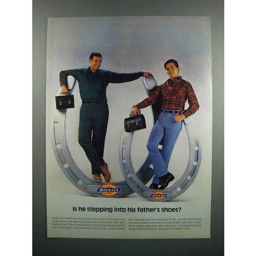 1983 Dickies Work Clothes Ad - Stepping Into Shoes