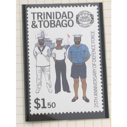 Trinidad & Tobago 1988 Defence $1.50 Naval Patrol Mounted Mint SG735 Sc470 stamp