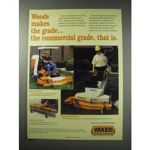 1991 Woods Mow 'n Machines, Walk-Behind Mowers and Landscape Rakes Ad