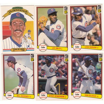 1982 Donruss baseball Chicago Cubs team set 24 cards