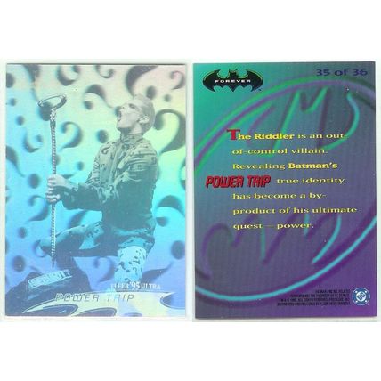 Batman Foil Insert Power Trip #35 of 36 (Jim Carrey, Fleer 95 Ultra)