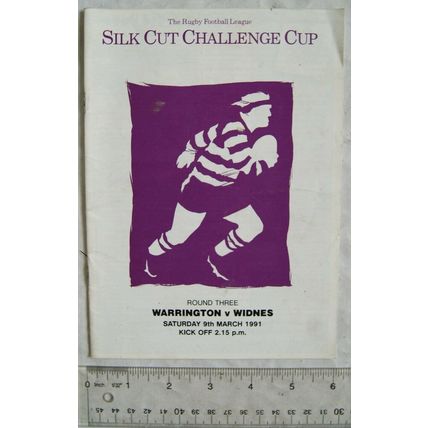 1991 programme Warrington v. Widnes, Challenge Cup Round Three