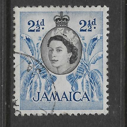 JAMAICA 1964 LOCAL MOTIFS 2 1/2d BLACK & DEEP BLUE SG 162 FINE USED