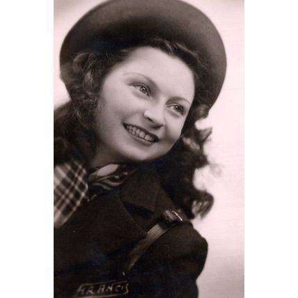 French Vintage 1940s Postcard Size Photo Unidentified Actress 5