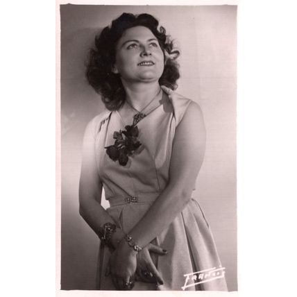 French Vintage 1940s Postcard Size Photo Unidentified Actress 3