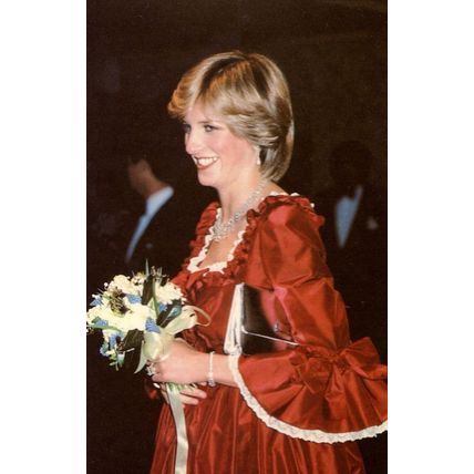 Princess Diana at London Barbican Centre 1982 Postcard