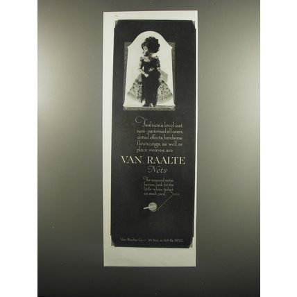 1920 Van Raalte Nets Ad - Fashion's loveliest nets - patterned all-overs