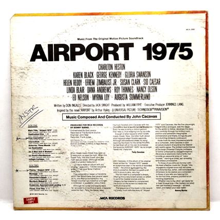Airport 1975 Original Motion Picture Soundtrack LP Vinyl Record Album (P10)