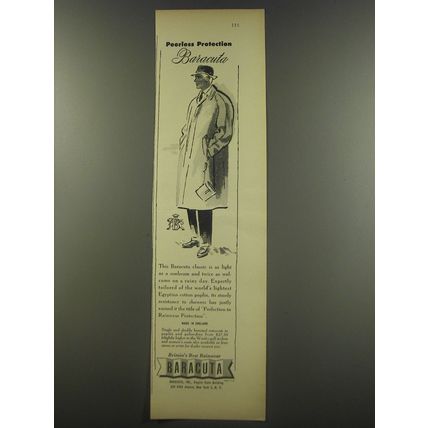 1956 Baracuta Coat Ad - Peerless Protection Baracuta