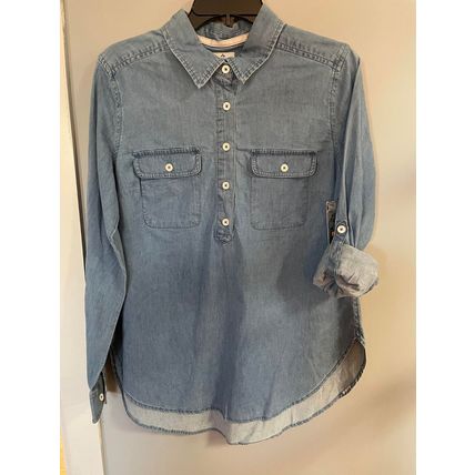 Ridgecut Women's Long Sleeve Denim Popover, Medium Wash, NEW