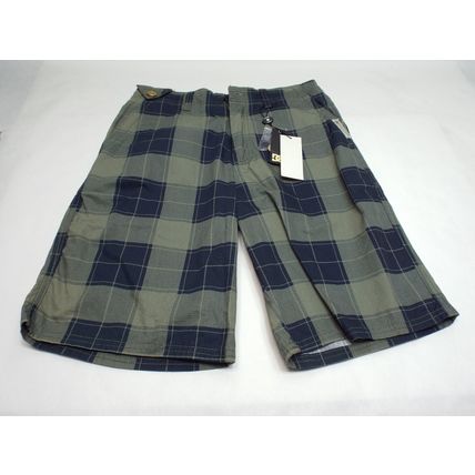 New Mens 30 DC SHOES Bermuda Plaid Long Cargo Dress Chino Shorts MSRP $52