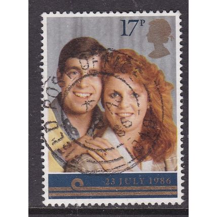 GB Postmark 1986 Field Post Office 1848 or 1048 Royal Wedding 17p VGC