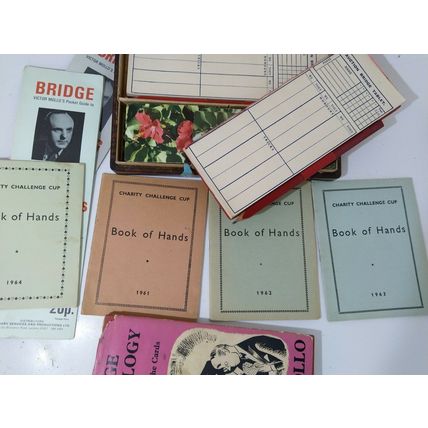 60's book of hands victor mollo's pocket guide bridge folk art case box auction