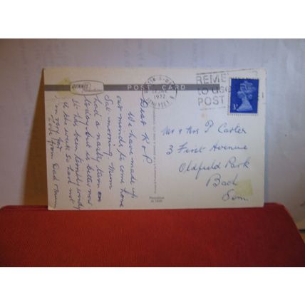 ROUGH SEA ANCHOR HEAD WESTON-SUPER-MARE, SOMERSET used postcard 1972 pm =