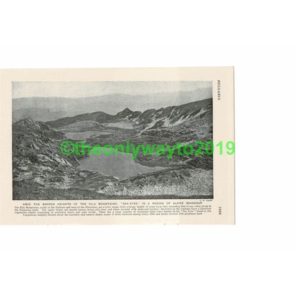 Rila Mountains, Bulgaria, Book Illustration, c1920
