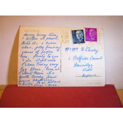 multiview, PALMA DE MALLORCA, SPAIN used postcard 1971? pm=