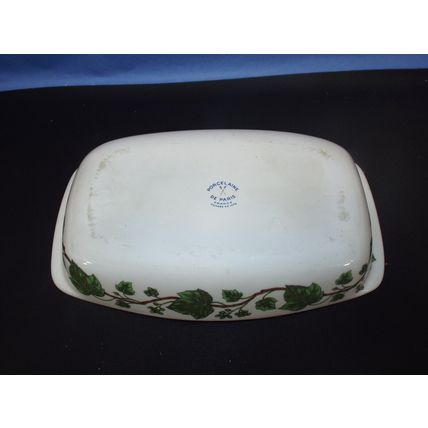 luminite Frugier Porcelaine De Paris France Small Casserole Dish Pan Ivy Vine